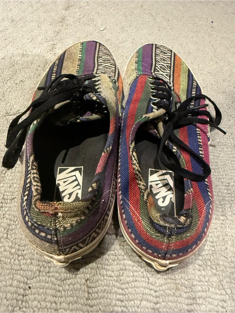 Vans Authentic Low-Top Sneakers in Multicolor Stripe